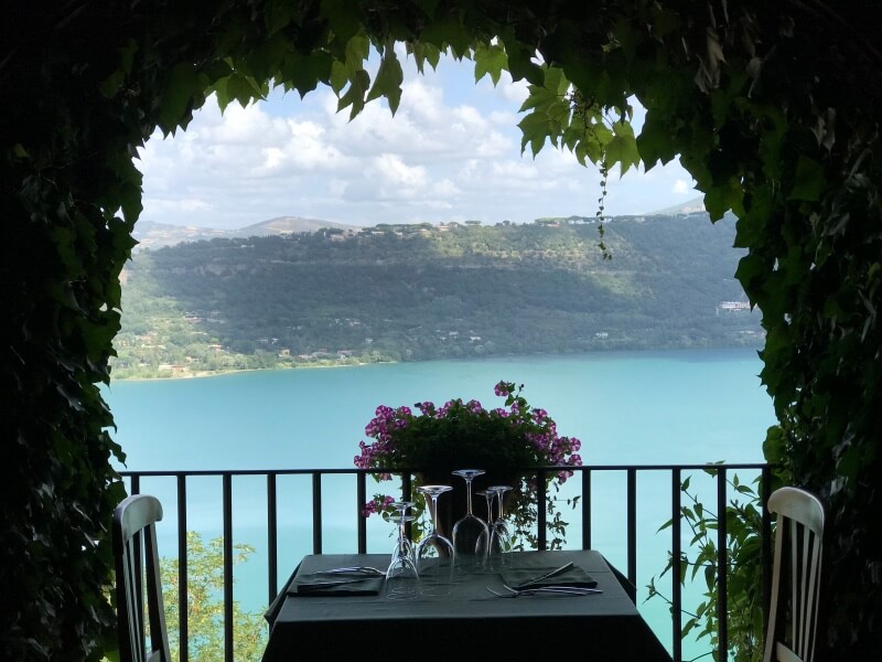 View from Pagnanelli Restaurant in Castel Gandolfo