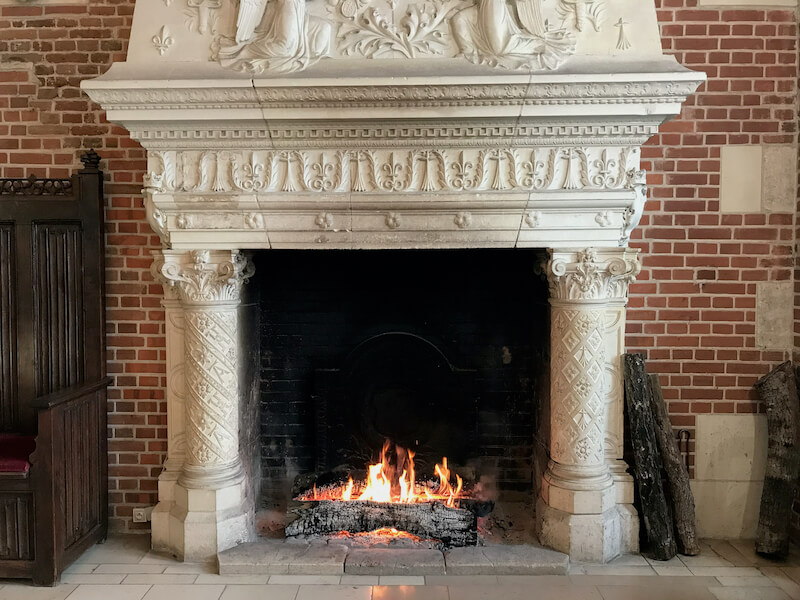 Fireplace at Amboise, one of the chateaux of the Loire Valley