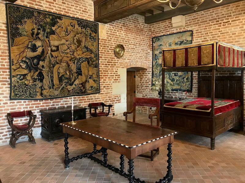 Typical room in Clos Luce, one of the Loire Valley castles