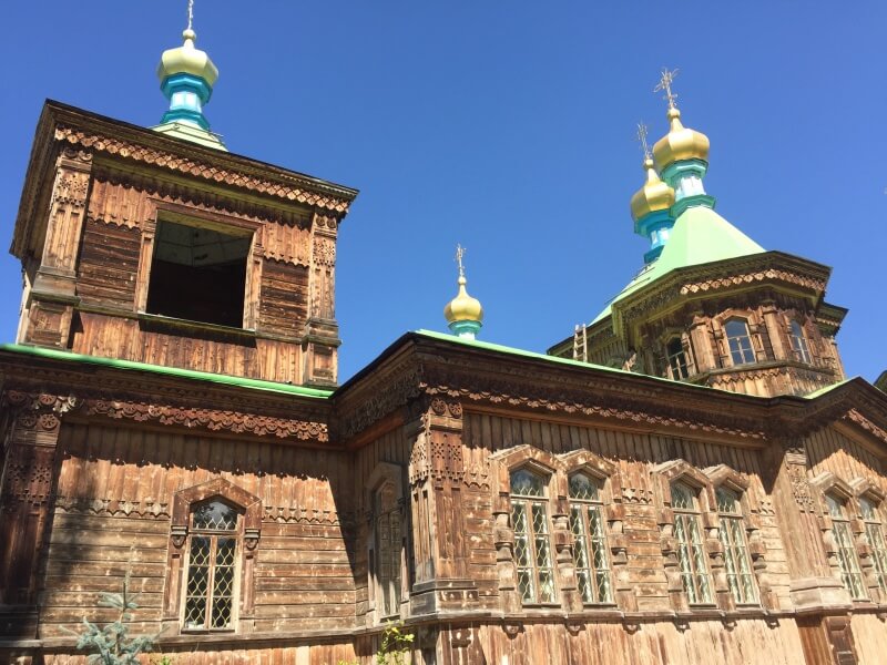 Russian Orthodox Church in Karakol - often visited by those who travel to Kyrgyzstan