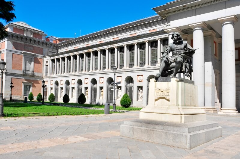 Statue of Velazquez outside Prado Museum