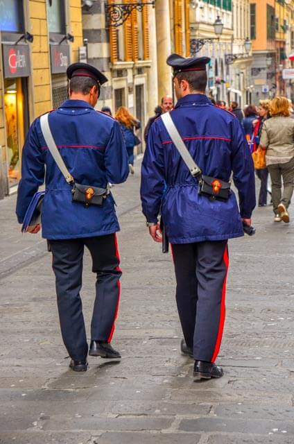 Is italy safe for female travelers? These italian police in Genoa make sure it is