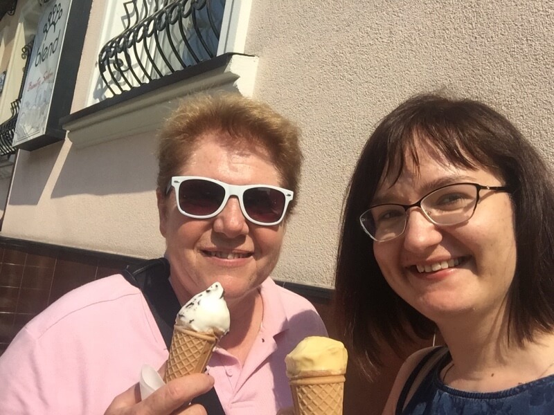 Eating ice cream in Chisinau