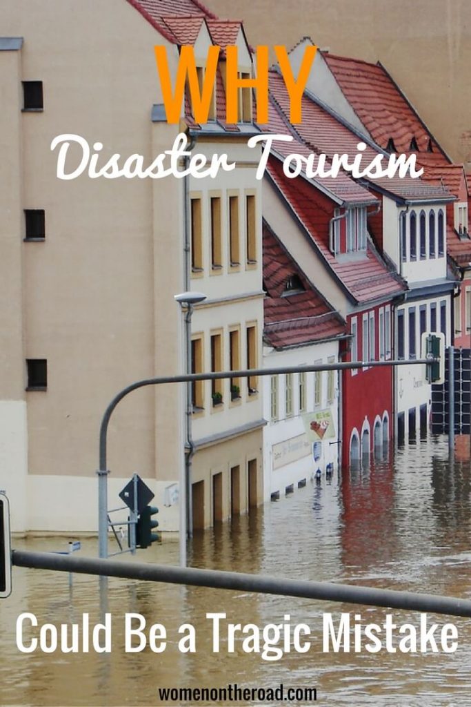Disaster tourism pin