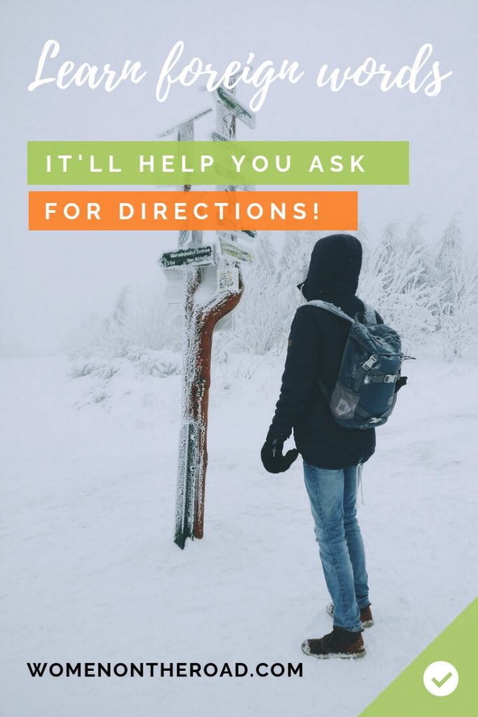 Learn basic foreign words to ask directions pin