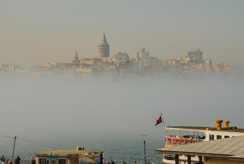 best time to visit Istanbul - the fog rolls in