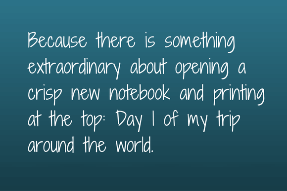 Travel journal essentials - a quote