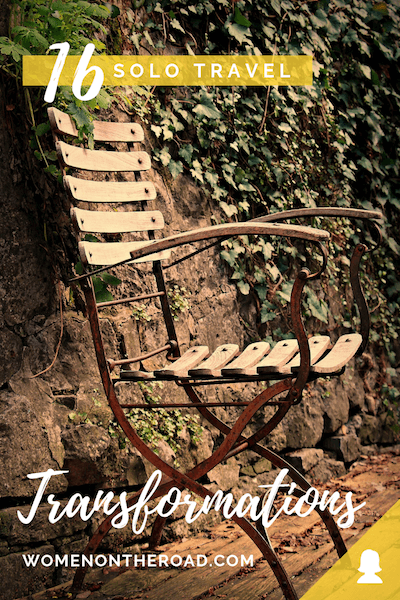 Outdoor chair in nature - solo travel pin 3