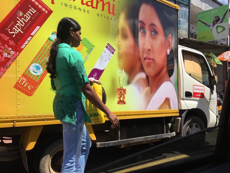 Bright-colored truck is an example of the brilliance of Sri Lanka