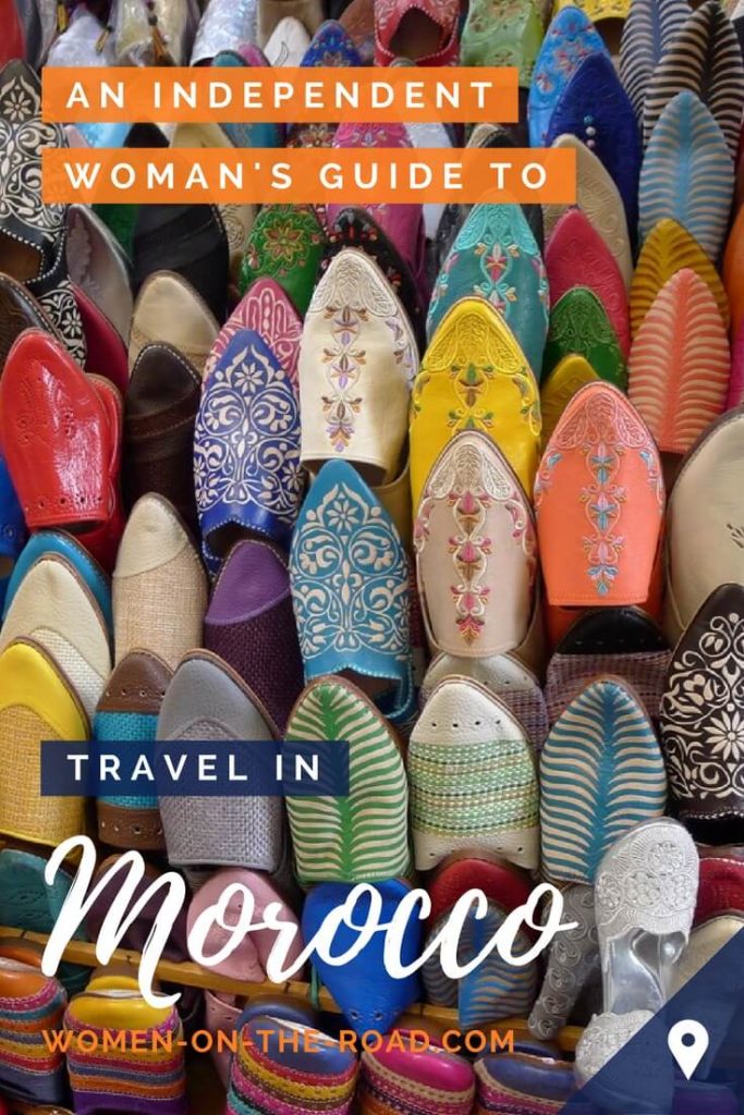 Morocco solo travel pin - slippers
