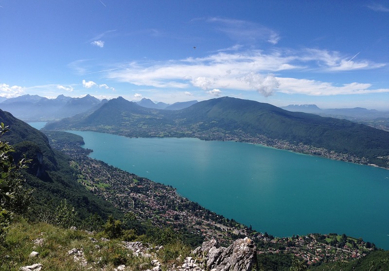 Lake Annecy France seen from above