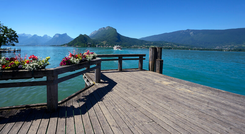 Lakeside wharf at Lake Annecy in France