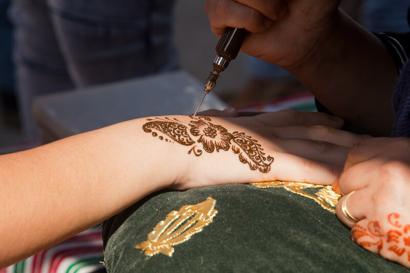 Moroccan henna tattoo