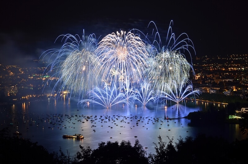 Fireworks in Annecy