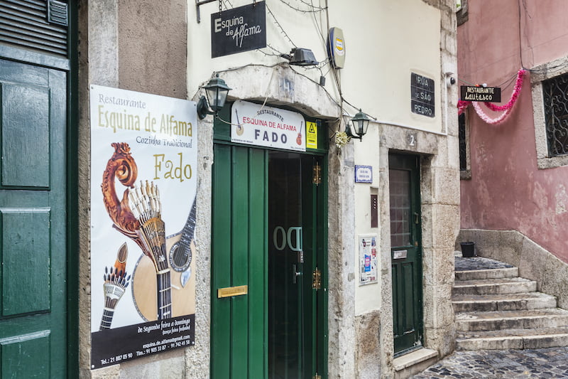 Entrance to Fado bar
