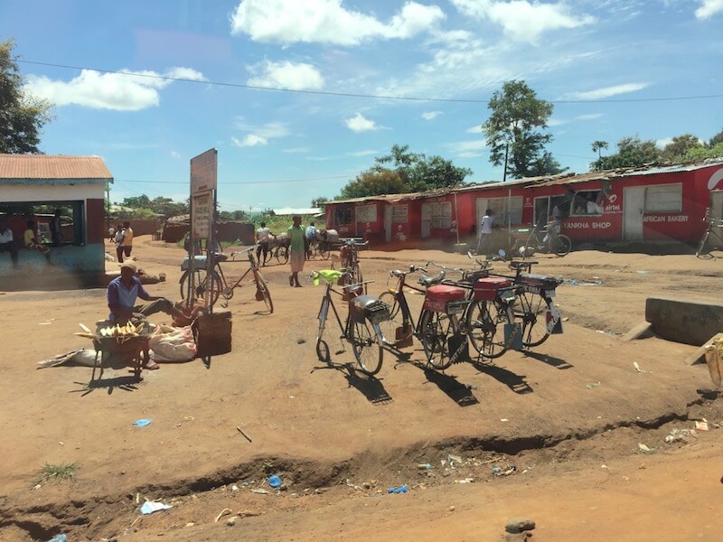 Facts about Malawi - rural town with activity