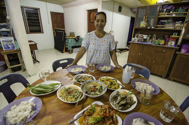 Full meal at a homestay organized by the Sabah Homestay Association