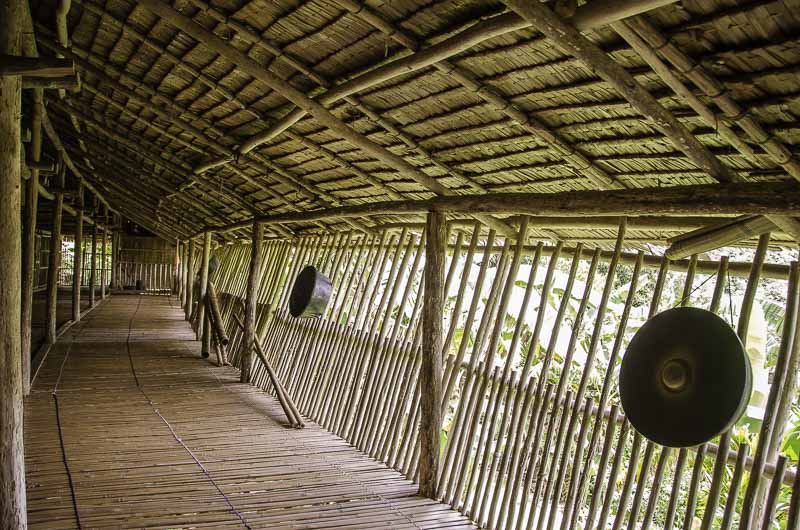 Inside a longhouse in Borneo