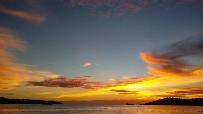 Sunset over the South China Sea in Sabah