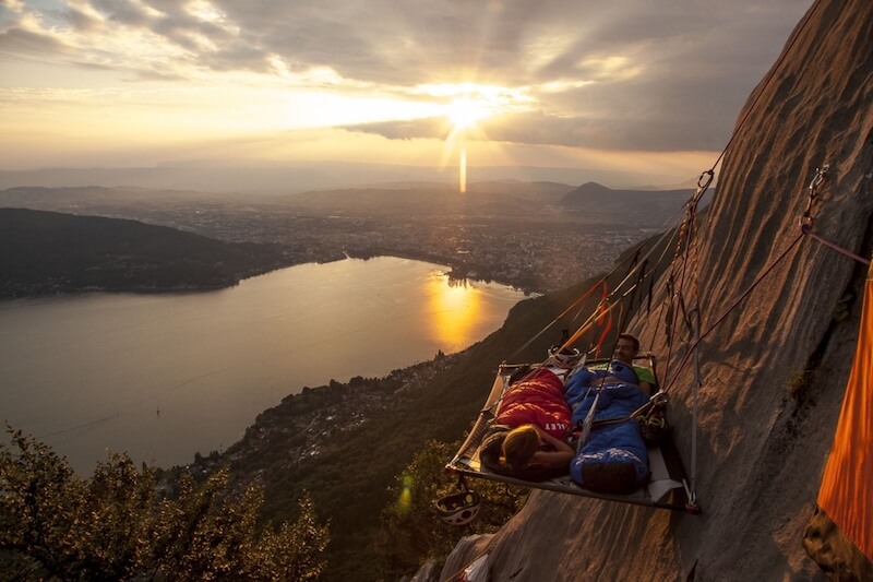 Sleeping on the mountainside in Annecy