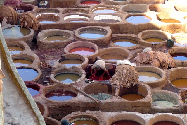 Is it safe to visit Morocco - Leather tanneries in Fez