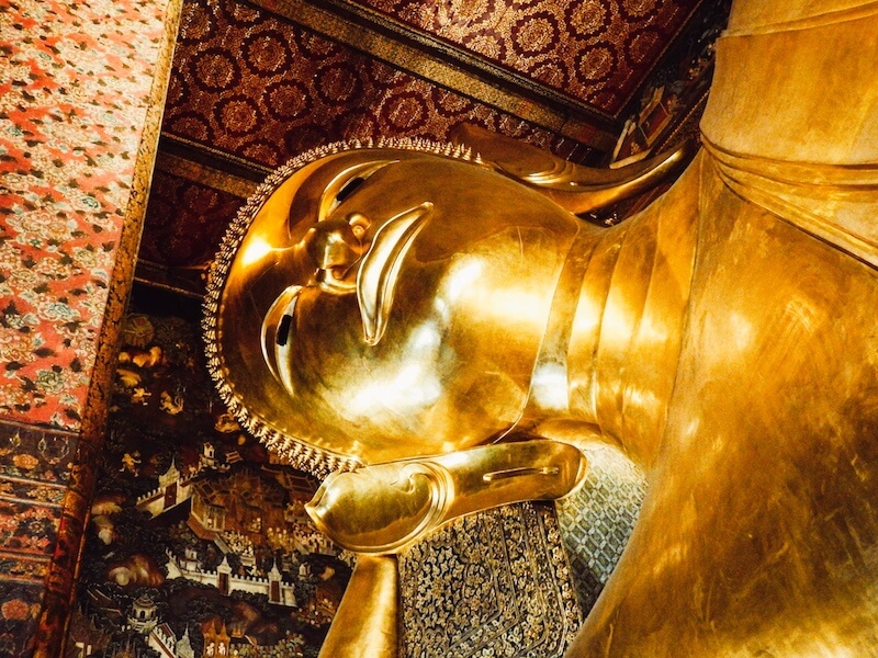Reclining Buddha in Wat Pho, near the Bangkok river