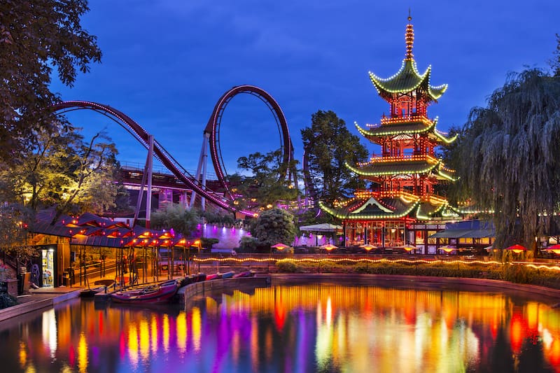 Visit Tivoli Gardens when travelling in Copenhagen