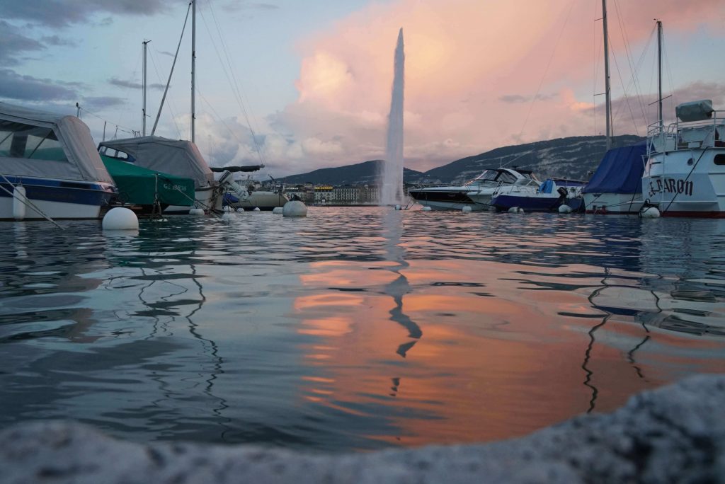 Is Geneva Switzerland safe? Take a relaxing stroll along the lake to the Geneva Jet d'eau, the fabled water spout