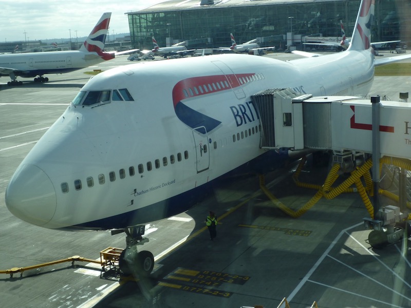 British Airways 747 preparing for a long-haul flight