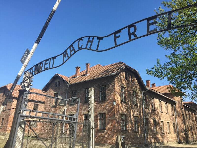 Entrance gate to Auschwitz