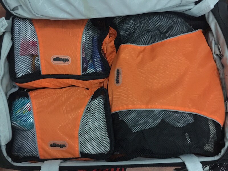 Packing cubes for travel