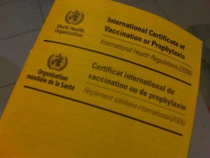 International vaccination certificate