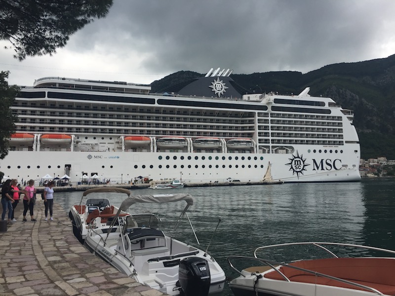 cruise ship in the port of Kotor - Montenegro cruise