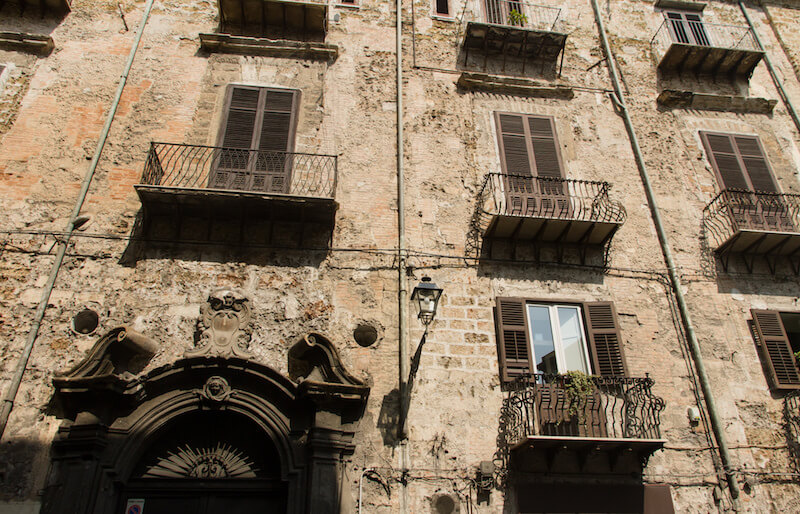 Old buildings in Palermo, Sicily