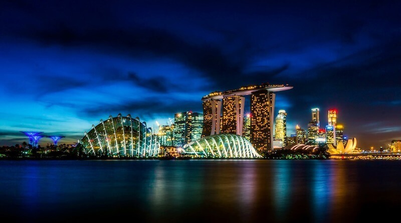 Singapore at night - ideal for long layover flights