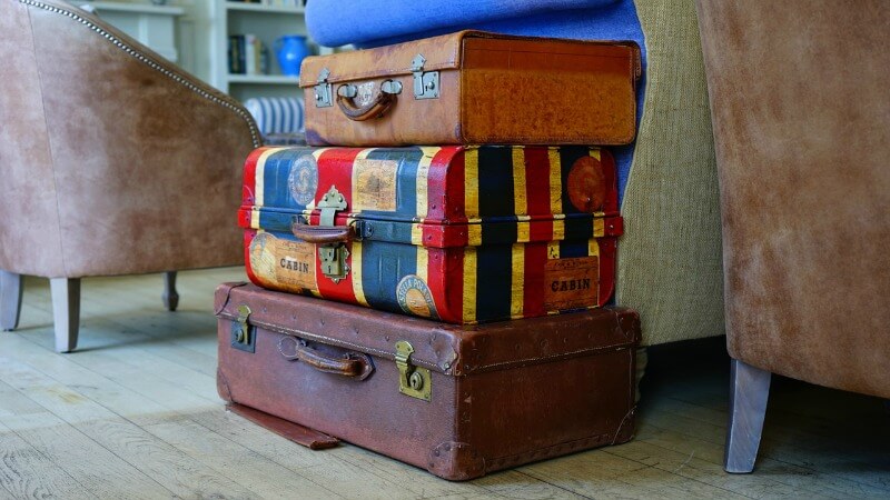 Old suitcases - travel accessories for women