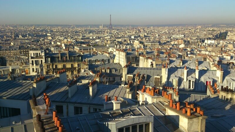 cheap Paris travel - view of the rooftops