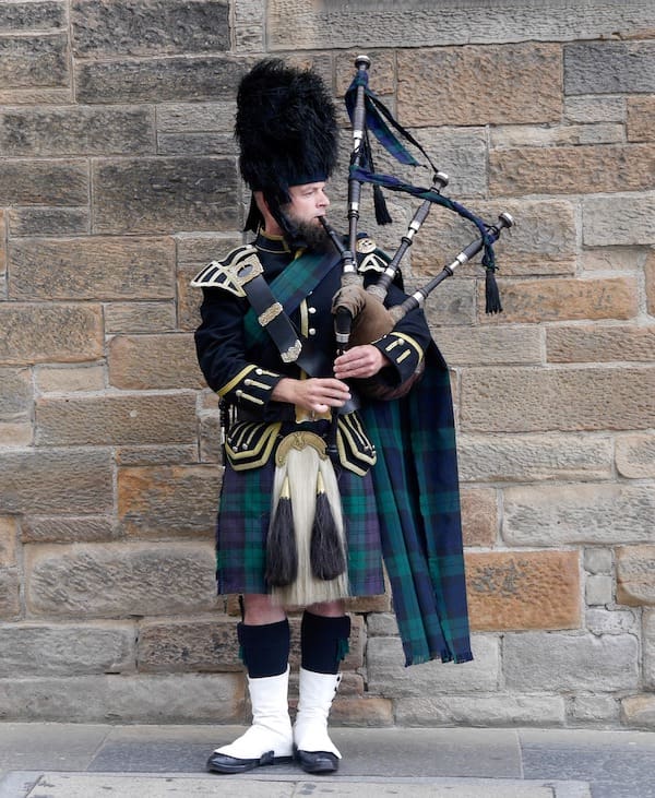 Bagpipe player in Scotland