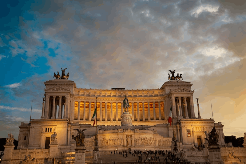 Monument to Emmanuel II in Rome, Italy