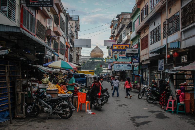 Busy street in Medan Sumatra