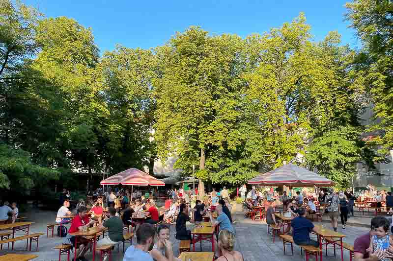 Berlin Beer Gardens Prater on a summer day - perfect spot during your solo trip to Germany
