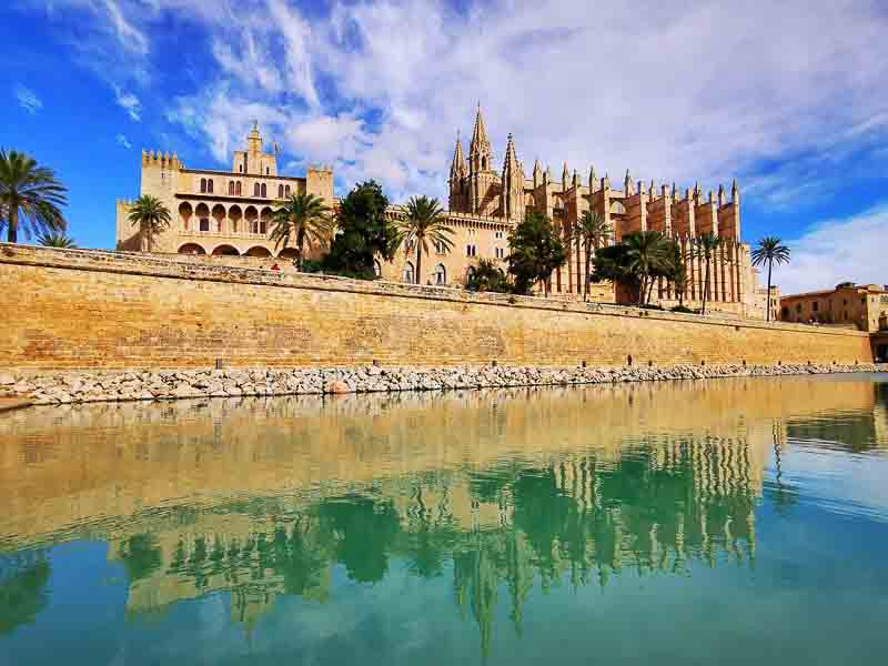 Palma de Mallorca Cathedral viewed from the water