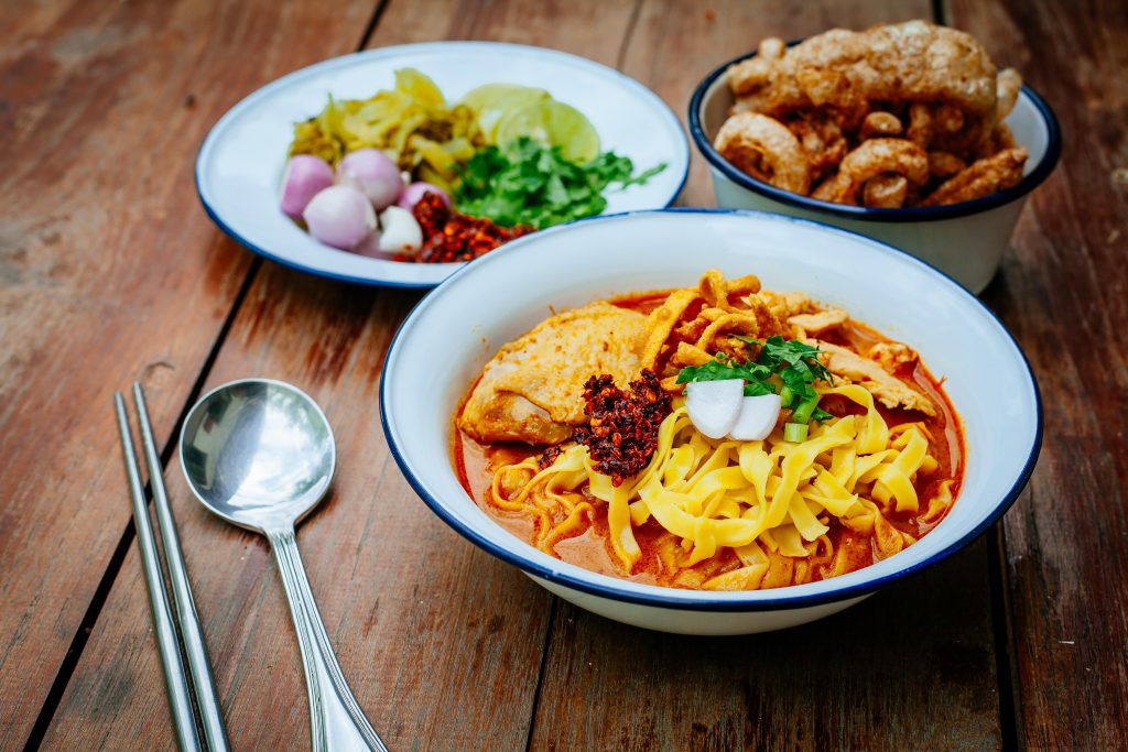 Khao Soi noodles, a typical dish of Chiang Mai